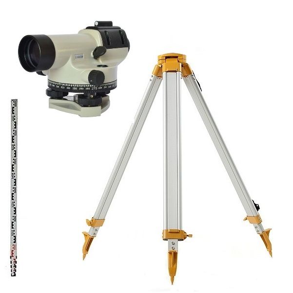 Ross Auto Dumpy Level Set with Staff and Tripod AL32