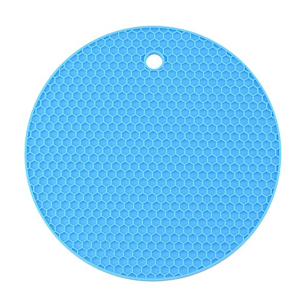 Double-sided Honeycomb Design Heat Resistant Silicone Placemat - Blue