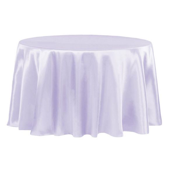 Satin Round Tablecloth 3.4m - Lavender
