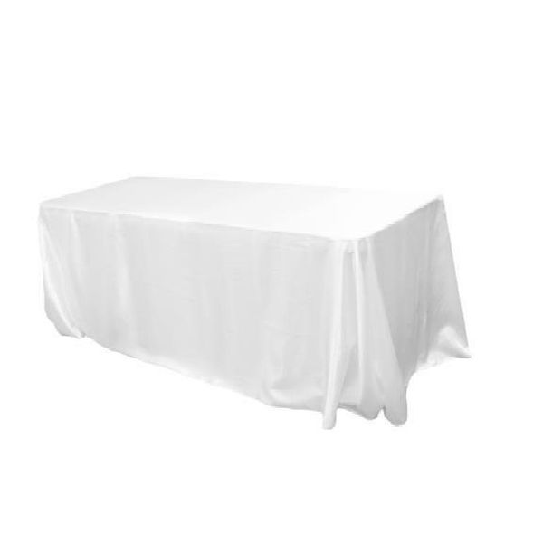 Satin Rectangular Tablecloth 3.3 x 2.3m - White