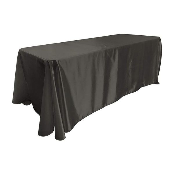 Satin Rectangular Tablecloth 3.3 x 2.3m - Black