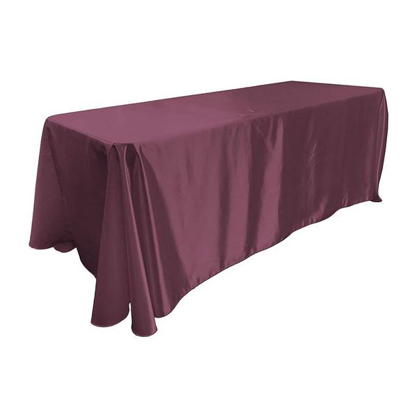 Satin Rectangular Tablecloth 3.3 x 2.3m -Plum