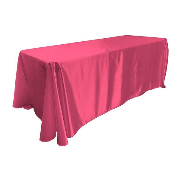 Satin Rectangular Tablecloth 3.3 x 2.3m - Fuchsia