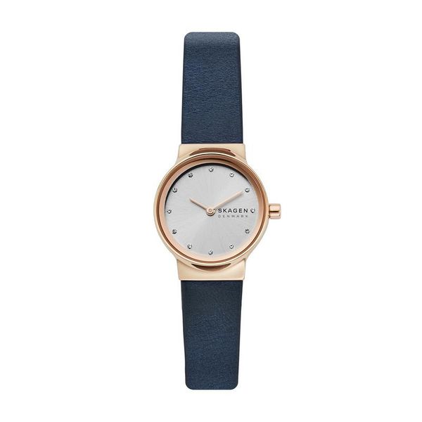 Skagen Freja Blue Leather Watch-SKW2744