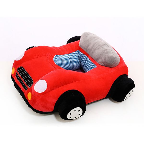 Baby Car Learning Seat Plush Toy Cartoon Car Chair - Red
