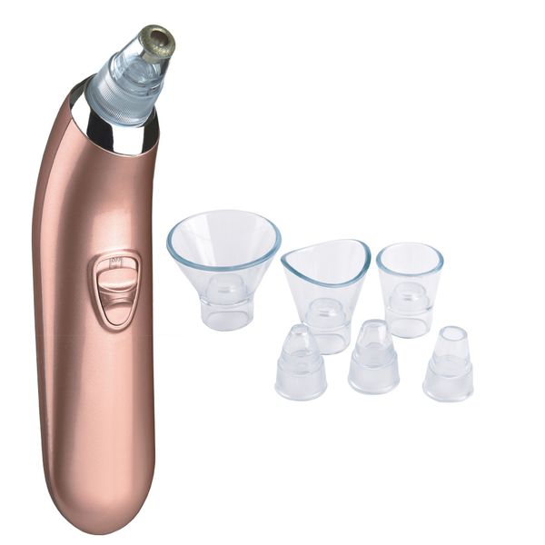 Blackhead Remover Pore Vacuum Cleaner with Seven Sucker Heads - Rose Gold