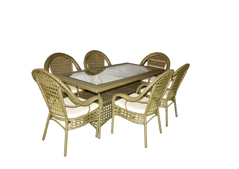 Jost Outdoor Square Table With 6 Chairs