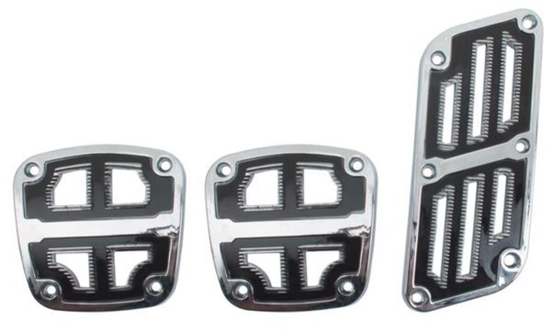 Pedal Pad Set Silver Black