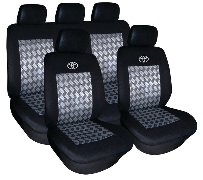 Seat Cover 9 Piece Black Toyota