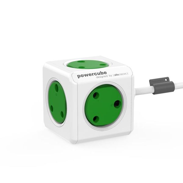 Allocacoc PowerCube Extended 1.5M Green Type M Sockets x 5
