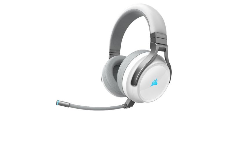 Corsair Virtuoso RGB Wireless Gaming Headset - White + Silver