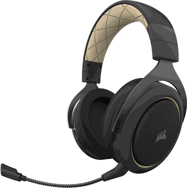 Corsair HS70 Pro Wireless 7.1 Surround Headset SE - BlacK+ Gold Highlight