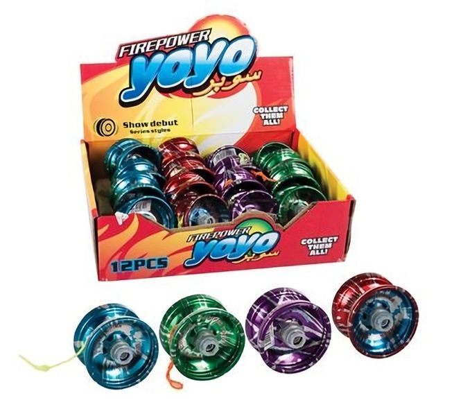 Bulk Pack x 12 Novelty Metallic Yo-yo