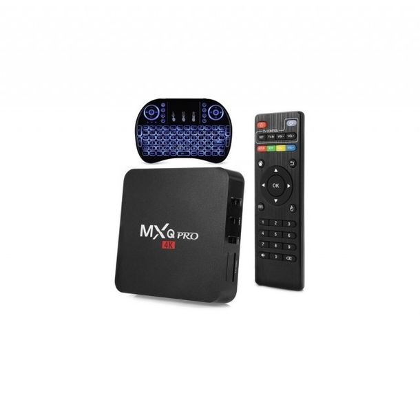 MXQ Pro Android TV Media Box 4GB/32GB &amp; Backlit Keyboard