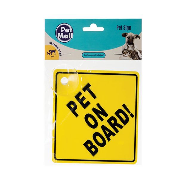 Bulk Pack x 2 Pet Sign "Pet On Board