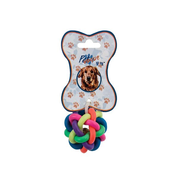 Bulk Pack x 3 Pet Puppy-chew Ball Tangled Look 4cm