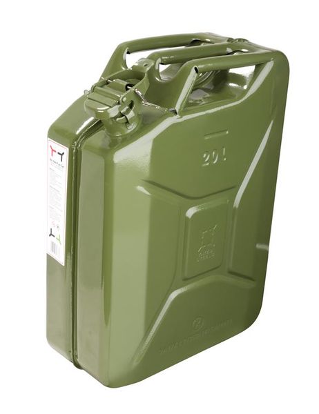 Jerry Can, 20l Petrol (Olive Green) With S/Pin