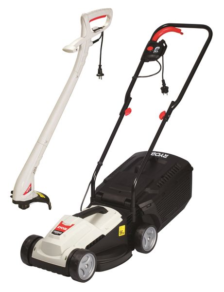 Lawnmower 1200w and line trimmer 310w kombo kit