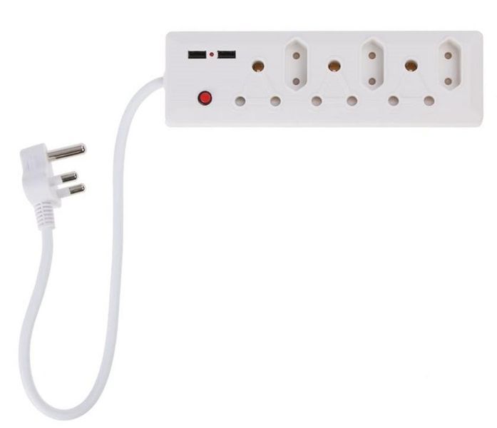 Ausma 6 Way Plus 2 USB Multi Plug