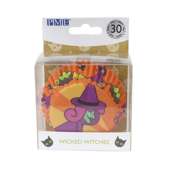 PME Halloween Wicked Witches Cupcake Cases, Foil Lined, Pack of 30