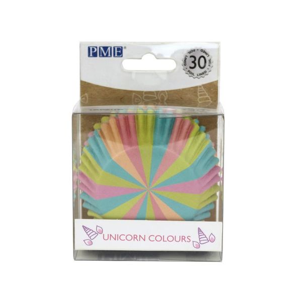Cupcake Cases Foil Lined - Unicorn Colours Pack of 30