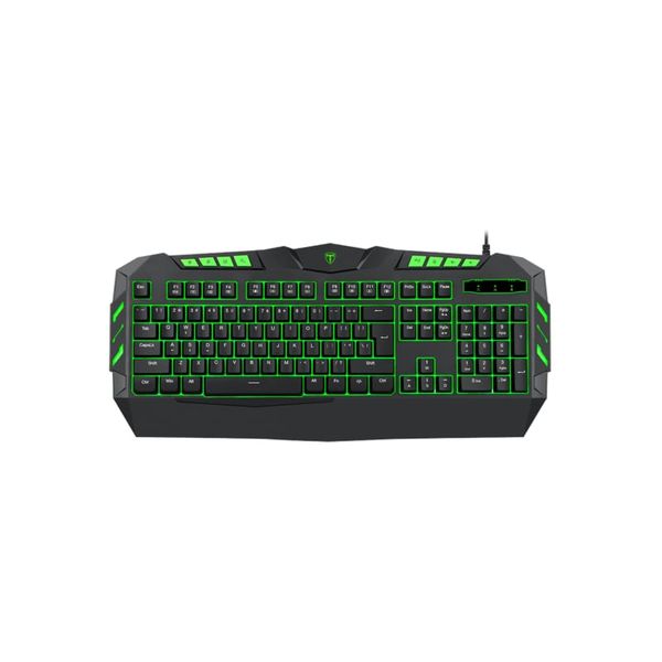T-Dagger Torpedo 104-Key 3-Colour Membrane Gaming Keyboard - Black