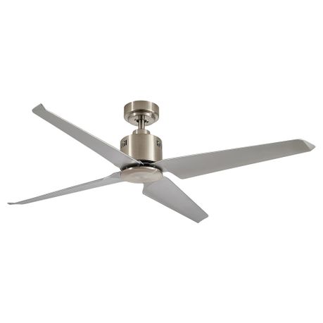 65 Watt Satin Nickel Ceiling Fan With Abs Blades No Light In South Africa Takealot Com - Small 3 Blade Ceiling Fan No Light