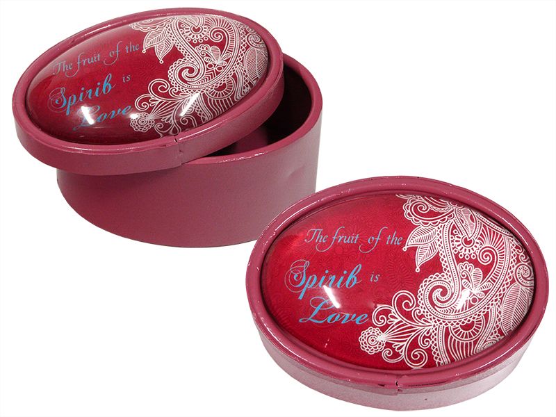 Oval Trinket Pink 9.5 x 6.8 x 6.5