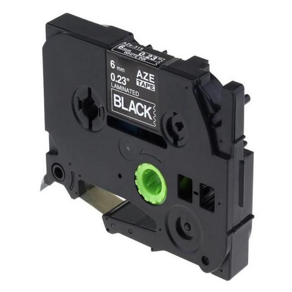 Brother TZ 315 Label Tape Laminated (6mm) Wht/Blk (8m) - Compatible