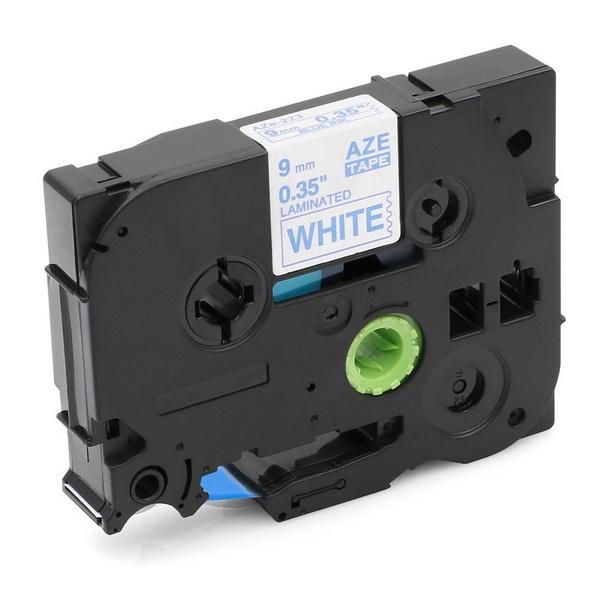 Brother TZ 223 Label Tape Laminated (9mm) Blu/Wht (8m) - Compatible