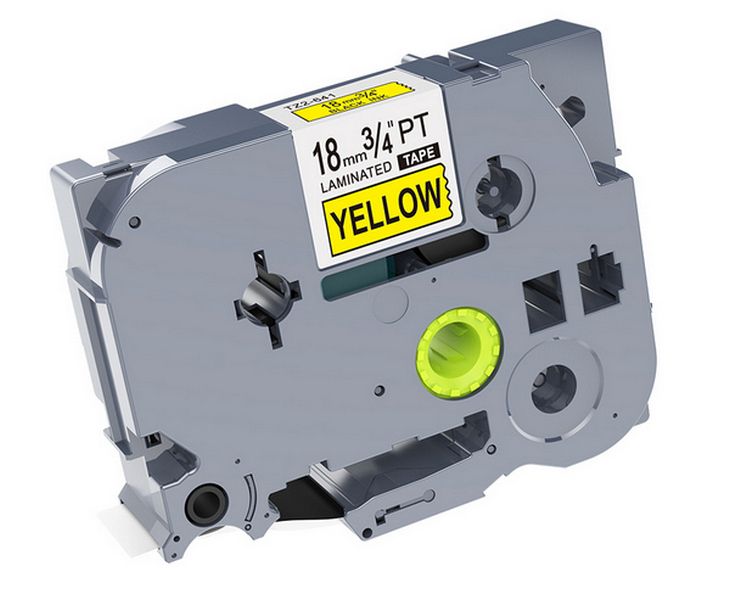 Brother TZ 641 Label Tape Laminated (18mm) Blk/Ylw (8m) - Compatible