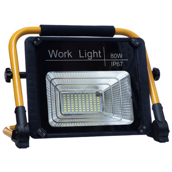 Solar Rechargeable 80W LED Work Light and USB Charger