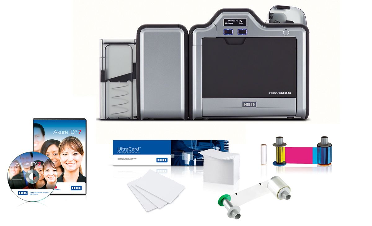 fargo hdp5000 dual sided id card printer