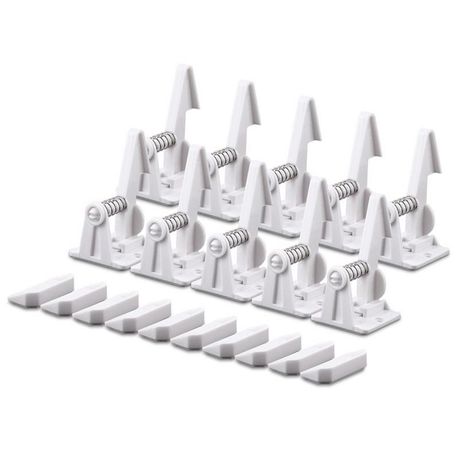 Child Safety Latches Lock for Cupboards & Cabinets - 10 Pack