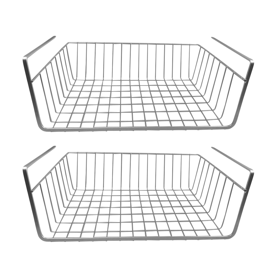 HomeFX Under Cabinet Storage Shelf Basket 2 Set Shop Today Get It   61369793 1 Zoom 