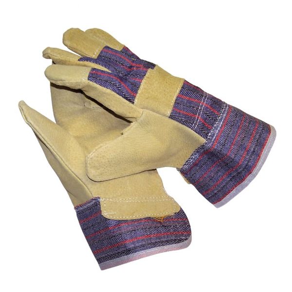 Matsafe Yellow Chrome Leather Candy Stripe Gloves (3 Pairs)
