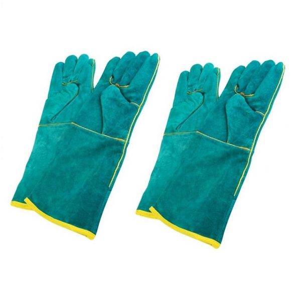 Matsafe 204mm Green Leather Welding Gloves (2 Pairs)