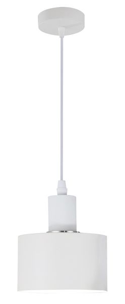 Bright Star Lighting Single Round Aluminium Pendant with Chrome Ring