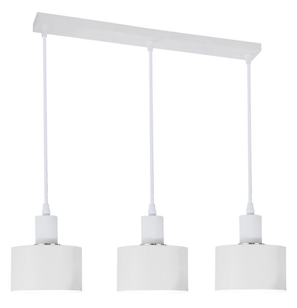 Bright Star Lighting 3 Light Round Aluminium Pendant with Chrome Ring