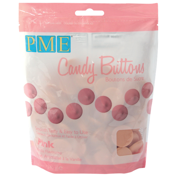 PME Candy Buttons - Pink (340g)