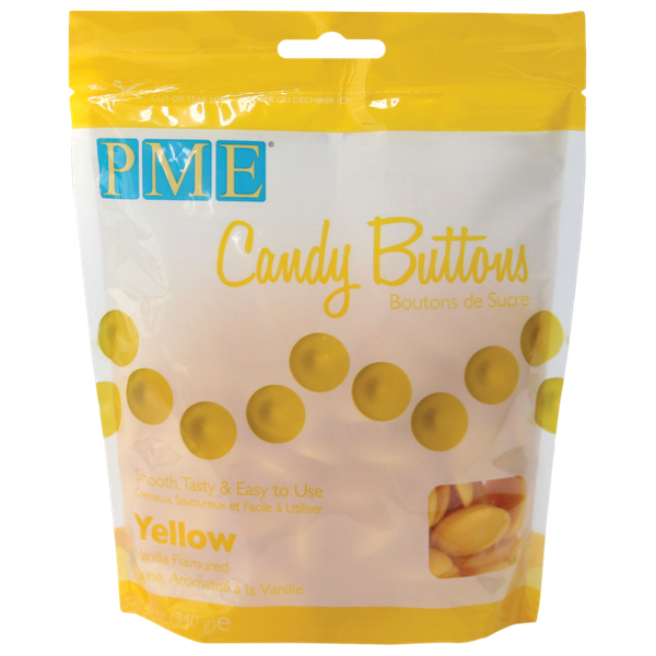 PME Candy Buttons - Yellow (340g)