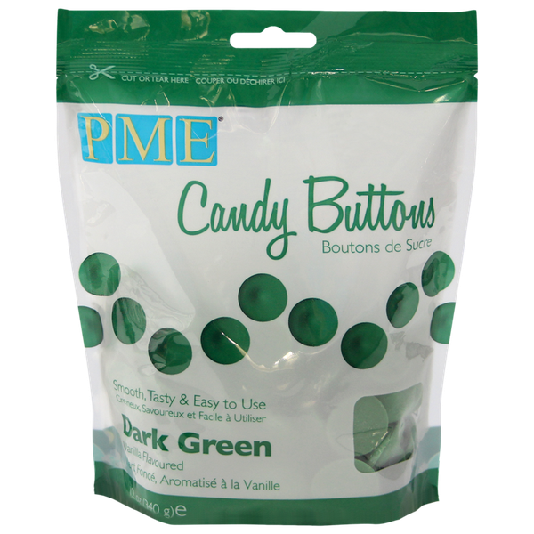PME Candy Buttons - Dark Green (340g)