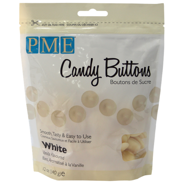 PME Candy Buttons - White Vanilla (340g)