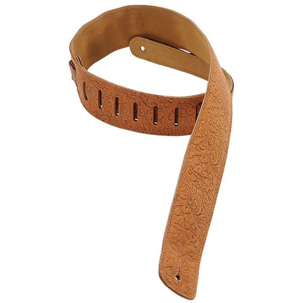 LEVY'S 2.5 Garmant Leather Guitar Strap Brown