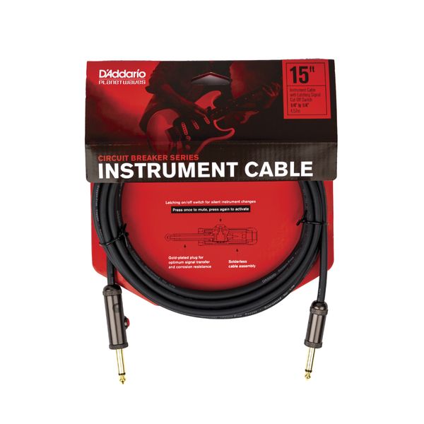 Planet Waves PWAGL15 Custom Series 15ft Circuit Breaker Latching Cable