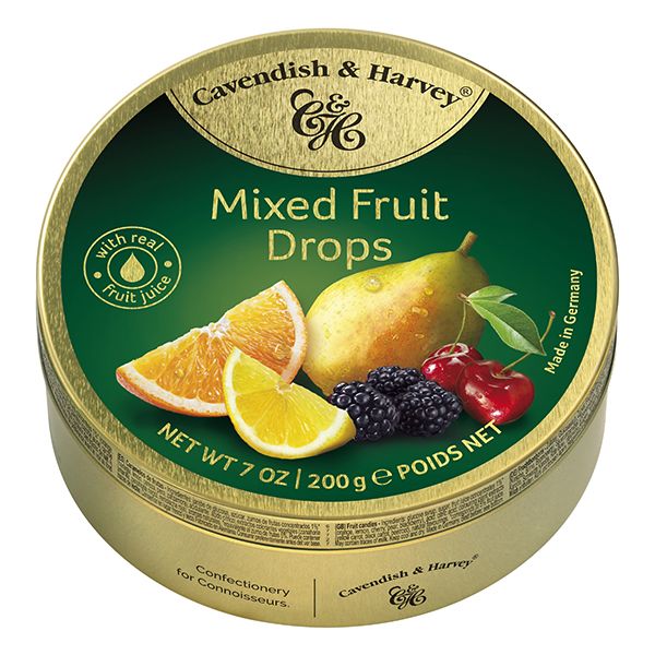 Cavendish &amp; Harvey Mixed Fruit Travel Tins - 9 x 200g