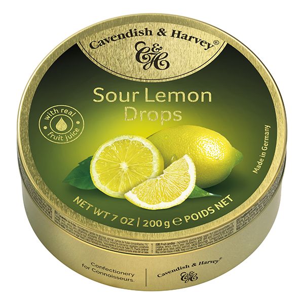 Cavendish &amp; Harvey Sour Lemon Travel Tins - 9 x 200g