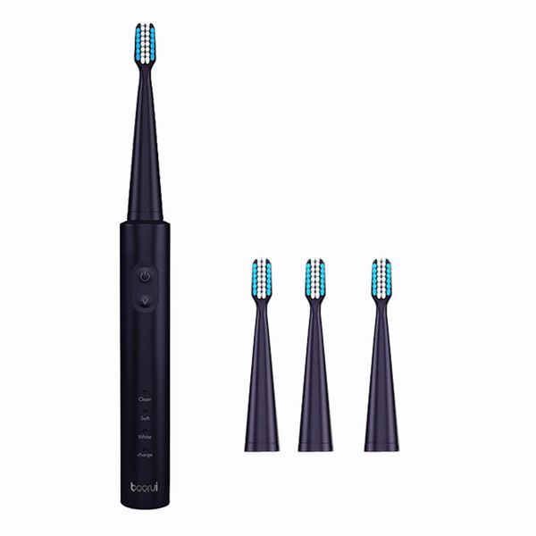 Rechargeable Ultrasonic Sonic Electric Toothbrush - Black