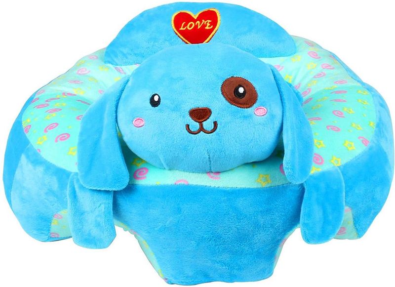 Totland Baby Support Seat Sofa - Blue Dog W Pink Hearts