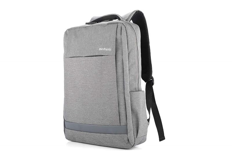 17 Inch Backpack with USB and Headset Jack - Grey